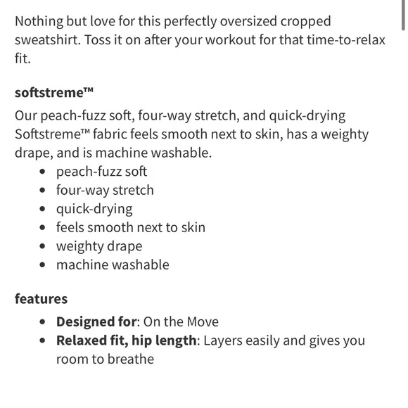 lululemon Perfectly Oversized Crop Crew - Picture 7 of 7